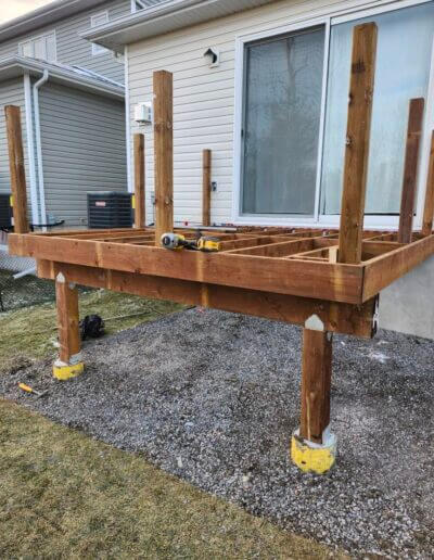 Detailed view of a finished wood fence by 613 Fencing Inc. in Kingston